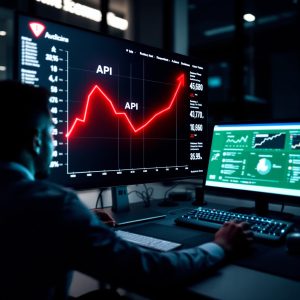 Analista de ciberseguridad observando el crecimiento alarmante de ataques relacionados con APIs entre 2023 y 2025.